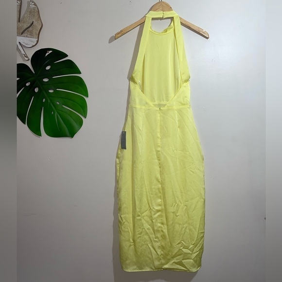 Lulus Perfect Polished Halter Dress in Yellow Sz. Small - Picture 11 of 17